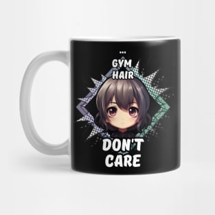 Kawaii Gym Hair Don't Care Anime Mug